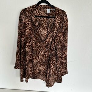 Time and Tru Amina Print Jacket/Top